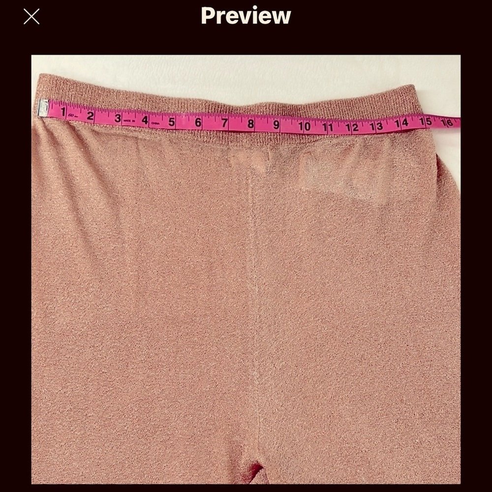 LSpace Slip on Pant cover up. Beige with a hint of shimmer. Size L woman’s NWT - Picture 6 of 8